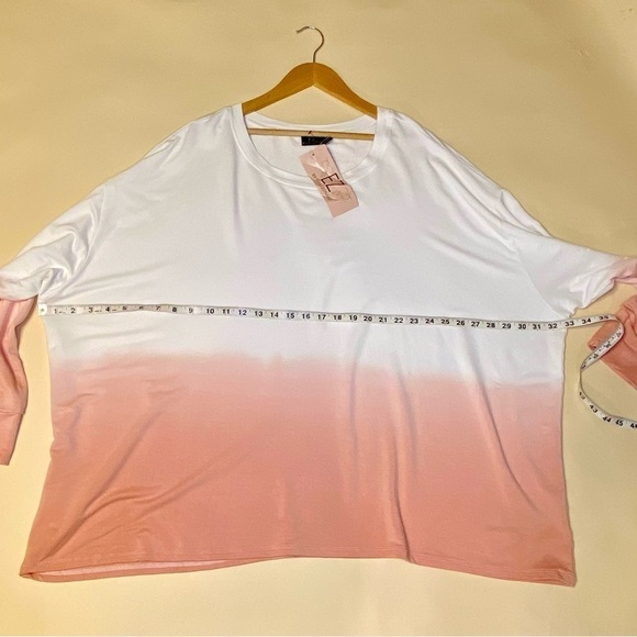 EZ Nina Leonard Lounge Knit Tie-Dye Top  Salmon NWT size 5X - Picture 12 of 12